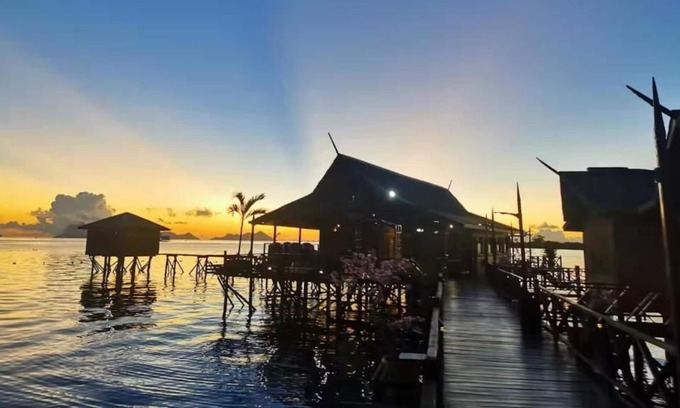 Semporna Chalet De Esquí | SeaCoral Water Chalet offers a terrace/ bacony . Guests can enjoy sea views.
