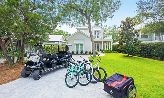 White's Gulfview Casa | Charming Seacrest Pearl Coastal Retreat – Peaceful Getaway | Golf Cart, Private Pool, Close to Beach
