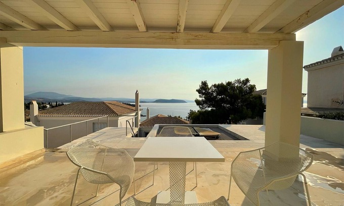 Porto Heli Casa | Seafront architectural villa in exclusive Aghios Emilianos. Incredible views!