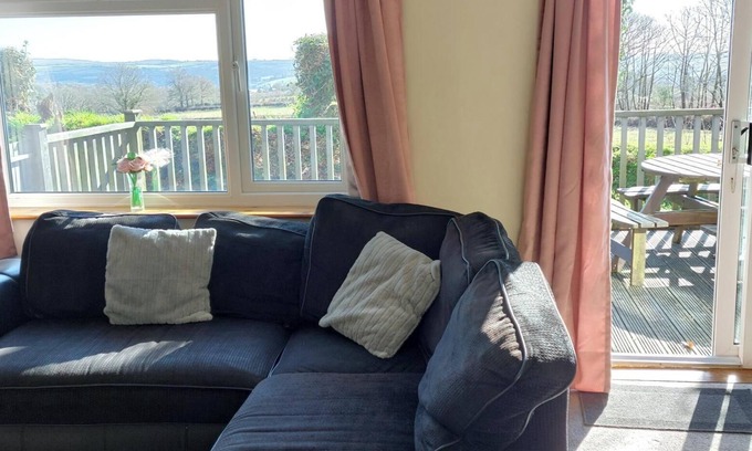 Saint Ann's Chapel Casa | Seanicview lodge with great views over the country side and own fenced decking.