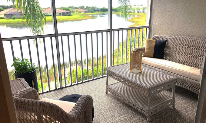 Estero Condominio | Seasonal rental starting Nov 1. Two bedroom condo in Estero, FL with lake view.