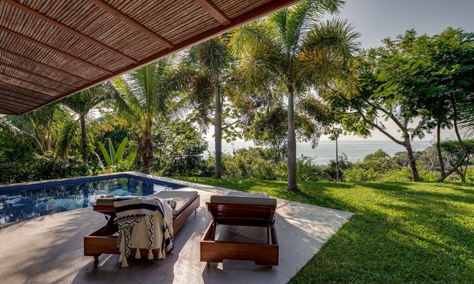 Malpaís Villa | Villa aislada y lujosa con piscina privada. Increíbles vistas a la selva y al mar.