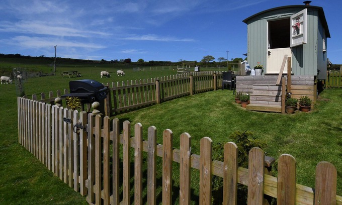 Stoke Rivers Cabina | Aislado, pacífica cabaña Shepherd grande en 14 acres minifundio.