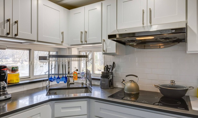 Martins Creek Casa | Secluded Riverfront Bangor Home w/ Fire Pit!