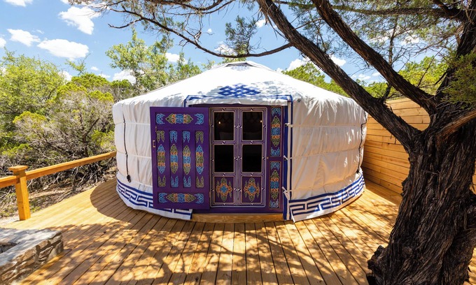 Dripping Springs Cabina | Secluded, Romantic Yurt w/Hot Tub at The Yurtopian - "Amie"