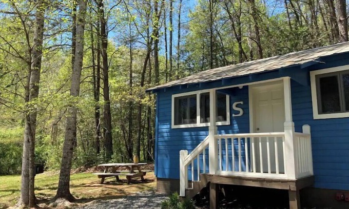 Clarkesville Cabina | Seed Cabin at Bleu Canoe Campground - 2bed/1bath