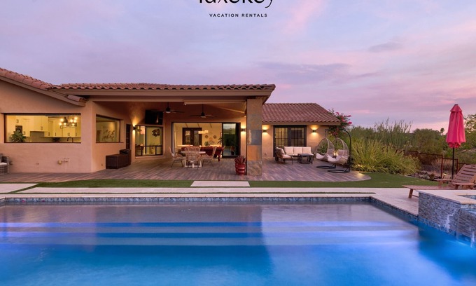 Carefree Casa | Serene by LuxeKey | Pool, Spa, Shuffleboard, Horseshoe & Desert Views