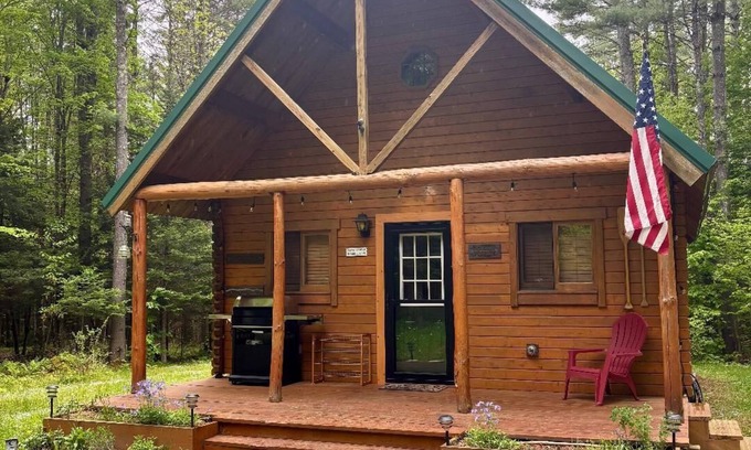 Wells Cabaña | Serene Cottage Escape in Wells, NY ADK Peace, Pines & Possibility. Dogs Welcome!
