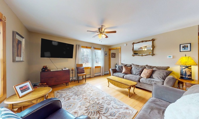 North Troy Casa | Serene dog-friendly nature retreat with large deck - near skiing, hiking & golf
