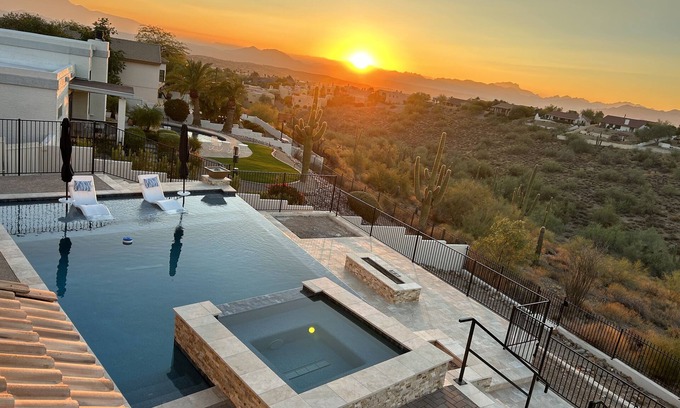 Fountain Hills Casa | Serene Escape with Sweeping Views, Heated Infinity Pool & Spa