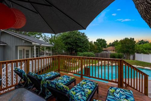 Cedar Park Casa | Serene Family Retreat King Beds Pool Hot Tub and Games