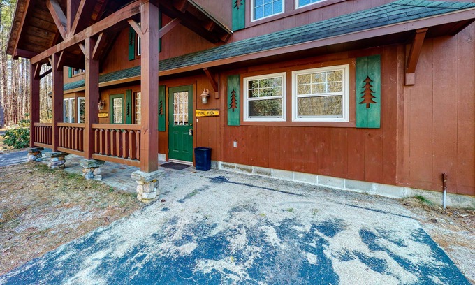 Fryeburg Casa | Serene home with fireplace, deck, firepit, central AC, & washer/dryer
