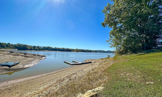 Dandridge Casa | Serene lakefront home w/ free attraction tickets, dock, game room, & fire pit