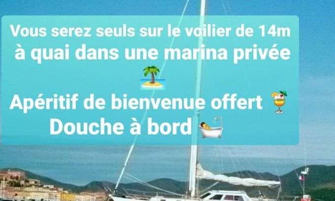 Porto-Vecchio Alquiler De Eote | SEULS sur un voilier de 14 m.Le Bateau de Pat