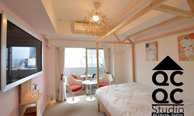 Dogenzaka Apartamento | Shibuya station 5min. QCQC studio- Pink 1