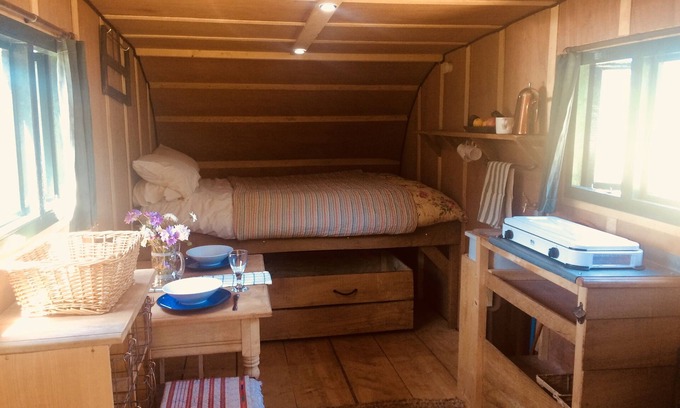 Bridport Cabina | Cabaña rural sencilla e idílica, con vistas al mar, paz pero servicios locales cercanos
