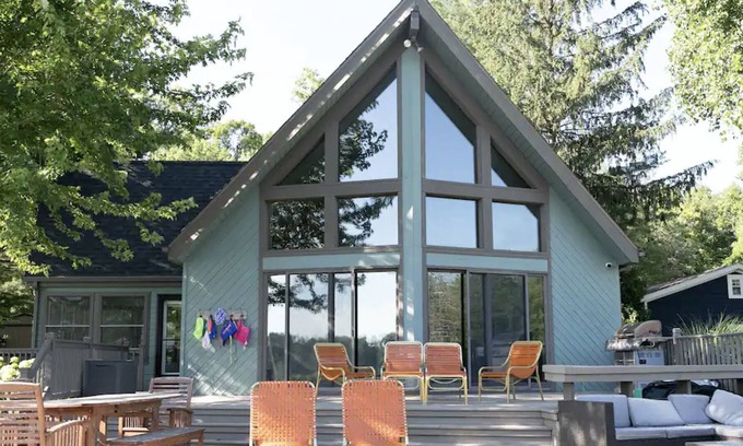 Sister Lakes Chalet De Esquí | Sister Lakes A-frame with panoramic lake views