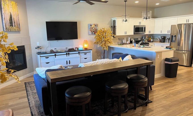 Flagstaff Casa | Sit outside and enjoy the humming birds play as you look directly at Mt Humphrey