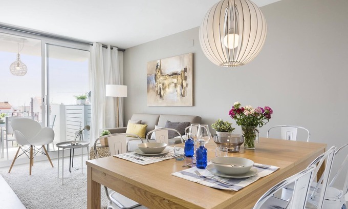 Centro de Sitges Apartamento | Sitges Spaces Oasis Penthouse- 3 Hab/2 Baños/Terraza/Piscina- 8 Personas (6+2)