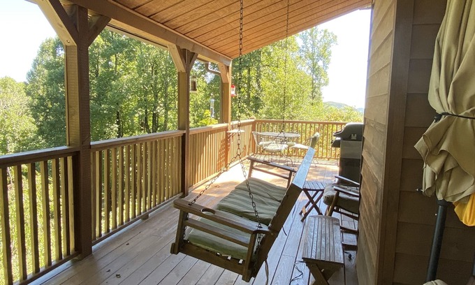 Brevard Casa | Sky Dog Pet Friendly Home Dupont Brevard Hiking Mountain Biking Porch Waterfalls