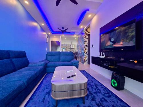 Central Seberang Perai Apartamento | SkyHigh Family suites - 3BR, swimming pool, KTV & Game sets & many more!