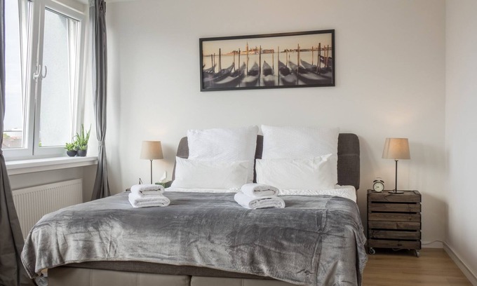 Stadtkern Apartamento | Skyline-Apartment mit Blick auf Essen