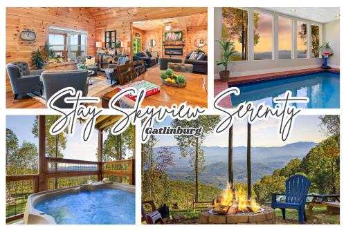 Sevierville Chalet De Esquí | Skyview Serenity by Ghosal Luxury Lodging