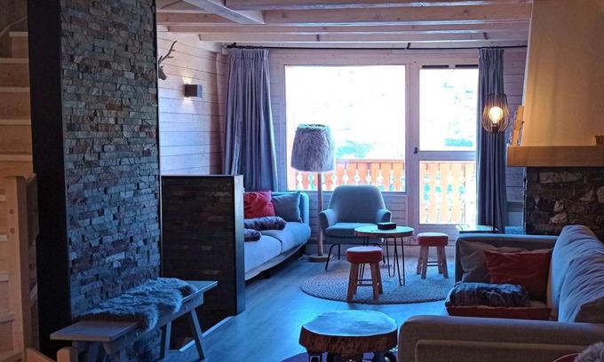 Val-Thorens Chalet De Esquí | Somptueux chalet 130 m², 11 pers, vue montagnes, cheminée, 5 chambres - FR-1-545-27
