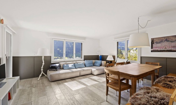 Engelberg Chalet De Esquí | Sonnig Stylisches Chalet Ferienhaus in Engelberg mit 180 Grad Aussicht