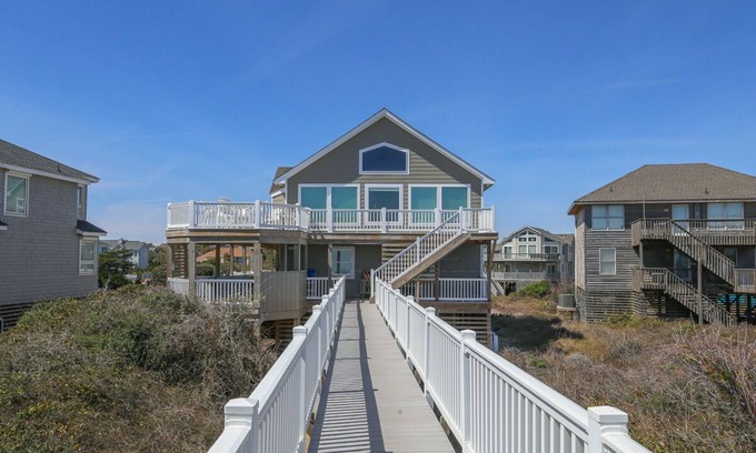 Tuckahoe Casa | Beautiful OCEANFRONT home in DUCK! 5 bed, 4.1 bath