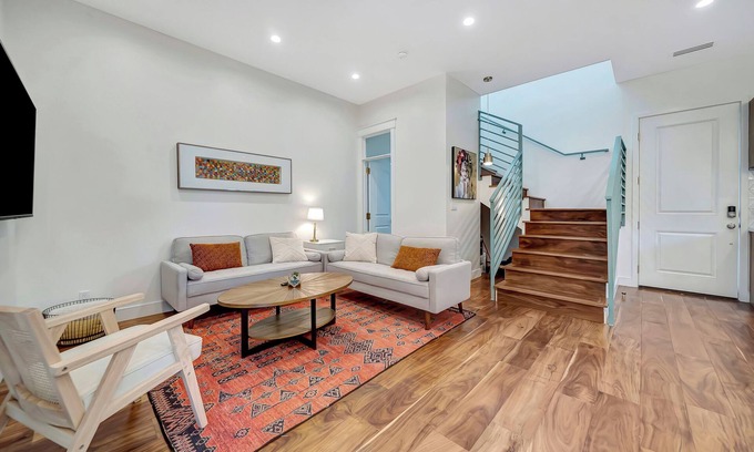 Reseda Casa | Sophisticated 3BR Home w/ Oak Tree, Fire Pit & BBQ