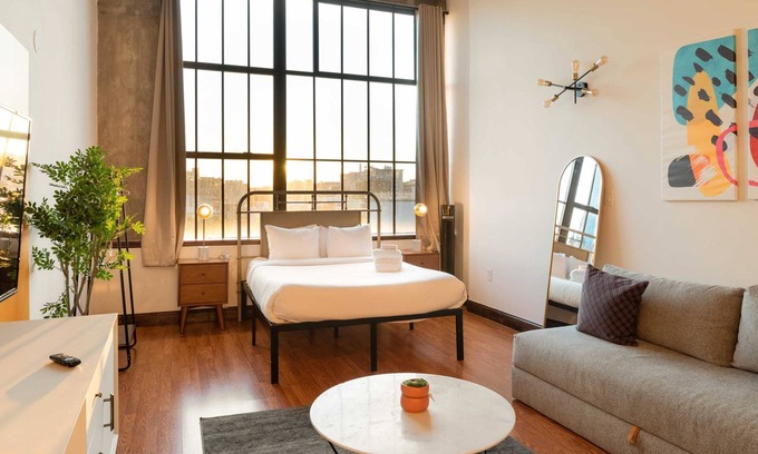 West Poplar Apartamento | Sosuite | Studio w W/D, Gym, On-Site Restaurant