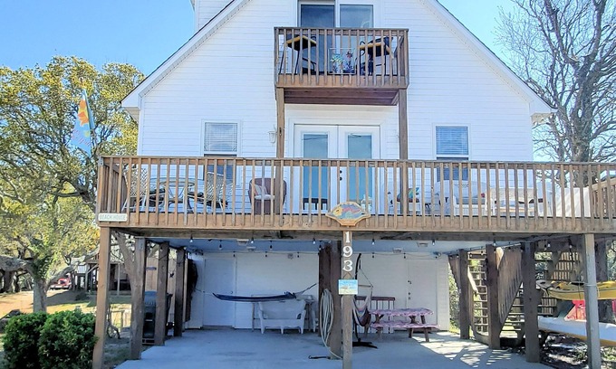 Salter Path Casa | Sound view beach retreat w/ best of Island Life! Pets/Family welcome!