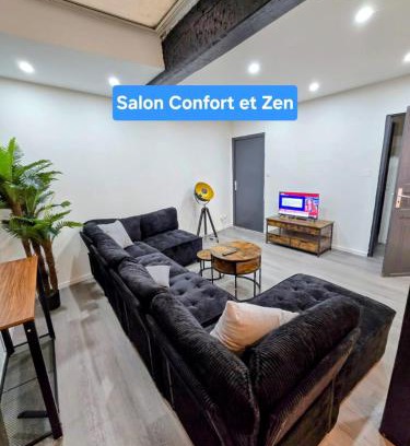 Foix Apartamento | Spacieux logement 120m2 centre ville Foix -3 chambres-2SDB-2wc-Parking gratuit à 1 Minute