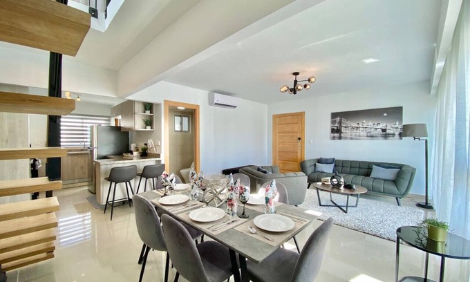 Santo Domingo Condominio | Spacious 3 Bdrm Condo, 2nd Floor Family Area, Full AC, King Bed, Wi-Fi