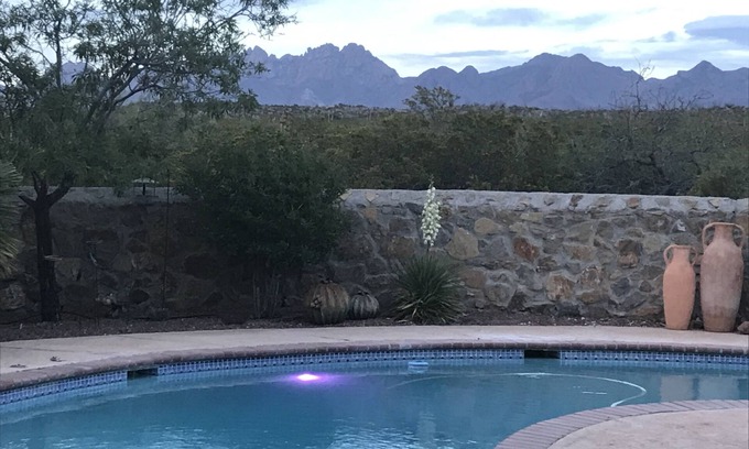 Mesilla Park Casa | Spacious and private NM Pueblo styled home with great views.