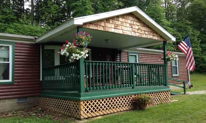 Nelsonville Cabina | Lujoso-Bobcat Cabin-Vista al bosque-Cabaña-Baño Privado