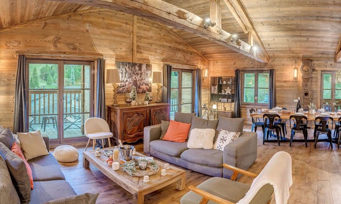 Les Brevieres Chalet De Esquí | Chalet amplio para 14 pers. en Tignes con balcón y sauna