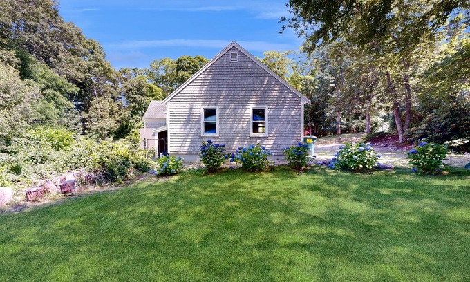 West Barnstable Casa | Spacious getaway near beach with private seasonal pool, hot tub, & 2 offices
