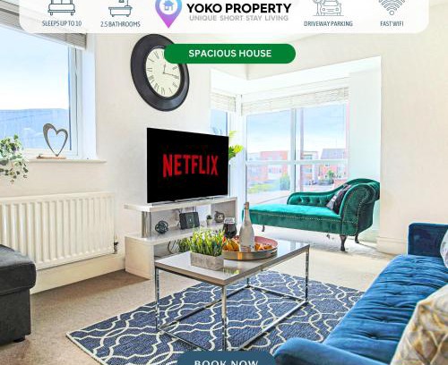 Fenny Stratford Casa | Spacious House - Close to City Centre - Free Parking, Fast Wifi, Smart TVs with Netflix by Yoko Property