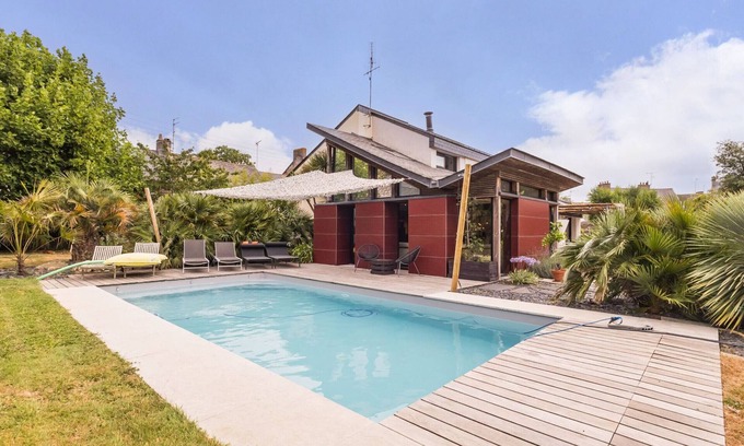 Nozay Cabaña | Casa espaciosa con piscina climatizada, se admiten mascotas