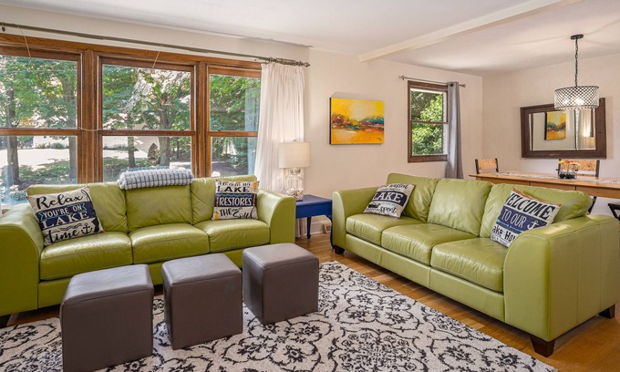 Macatawa Casa | Spacious house with private pool, badminton, cornhole, firepit, grill, and WiFi