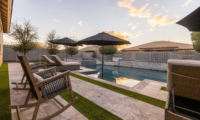 Queen Creek Casa | Spacious Monthly Stay: Heated Pool, Spa, Sleeps 14