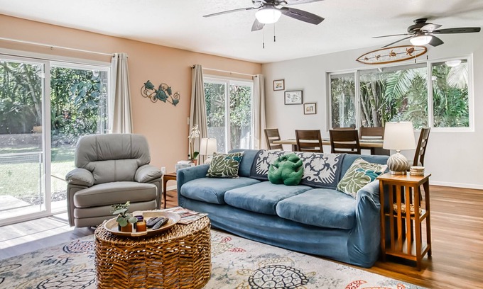 Kapoho Casa | Spacious Pahoa home with a fenced yard, washer/dryer, & fast WiFi