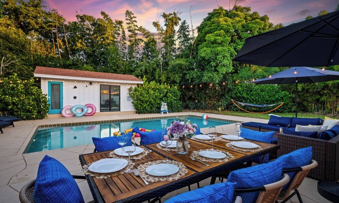 Lake Clarke Shores Casa | Spacious Palm Beach Paradise with Heated Pool and Backyard Games