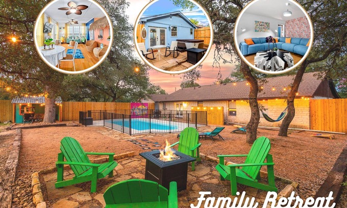 Johnson City Casa | Spacious Ranch Getaway With Hot Tub & Pool