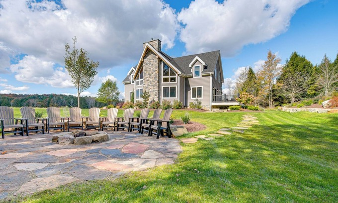 Granville Summit Casa | Spacious & Secluded Forksville Home: Fire Pit