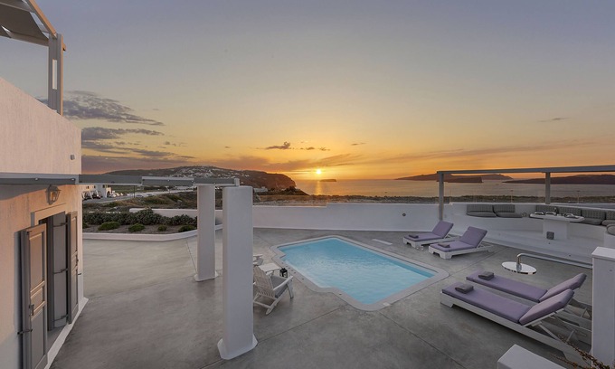 Akrotiri Villa | Oferta especial Impresionante villa familiar Hemera Holiday Home con vistas a la caldera