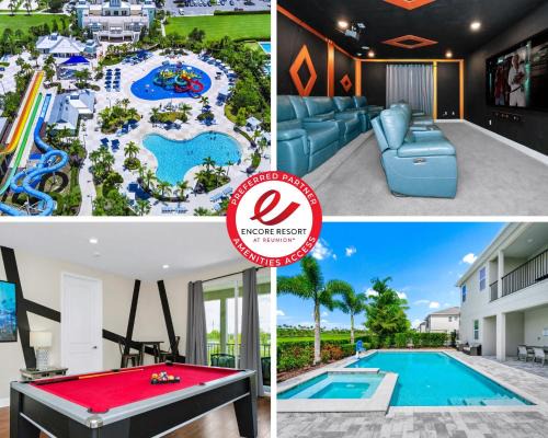 West Kissimmee Casa | Spectacular Home Near Disney With Private Pool, Movie Theater And Pool Table With Waterpark & Resort Access - 332Sf