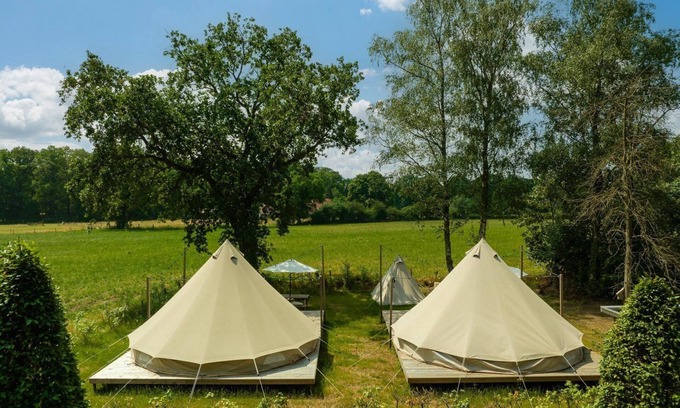 Notter Cabina | Spend the night in a cozy bell tent overlooking the meadows!